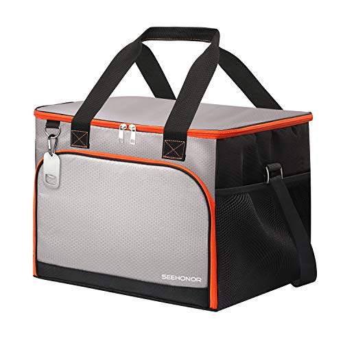 45-Can Insulated Cooler Bag Leakproof Soft Sided Cooler Bag Collapsible Portable Cooler for Lunch Picnic Camping Hiking Beach BBQ Party