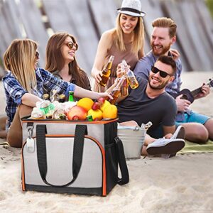 45-Can Insulated Cooler Bag Leakproof Soft Sided Cooler Bag Collapsible Portable Cooler for Lunch Picnic Camping Hiking Beach BBQ Party