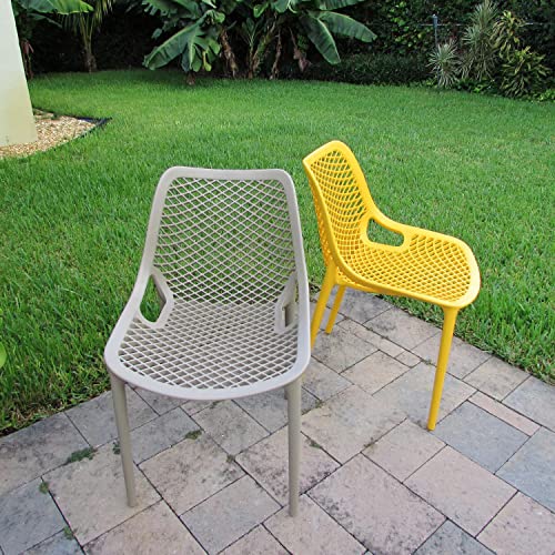 Compamia Air Patio Dining Chair in Yellow (Set of 2)