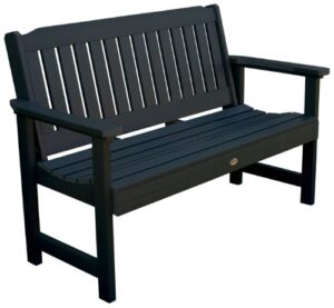highwood ad-benw1-bke lehigh garden bench, 5 feet, black