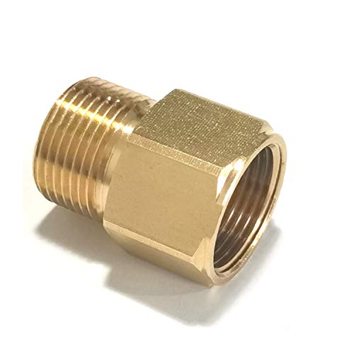 LOVHO Pressure Washer Coupler Adapter, M22 15mm Male to M22 14mm Female Thread Fitting, 4500 PSI