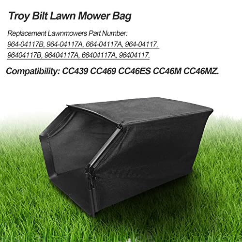 Lawnmower Grass Bag 964-04117A 664-04117A for MTD Troy Bilt 21" Lawn Mower 964-04117B 664-04011 664-04027 664-04034 Fit TB110 TB210 TB260 TB130 TB230 TB280ES TB280 (Without Catcher Frame)