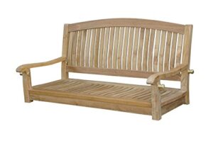 anderson teak del-amo round swing bench, 48″, linen sesame