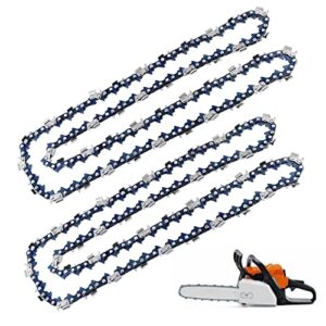 aileete 2-packs 20 inch chainsaw chain .325″ pitch – .058″ gauge – 76 drive links for husqvarna stihl poulan craftsman chainsaws, fits blue max models 53543 8901 8902 52209
