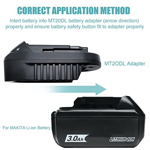 MT20DL Battery Adapter, Convert for Makita 18V Li-ion Battery to for DeWalt 18V/20V Lithium-Ion Tool Battery Adapter, Use for DeWalt 18V/20V Max Li-ion Cordless Power Tools