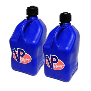 VP Racing Fuels Motorsport 5 Gallon Square Plastic Utility Jug Blue & 14 Inch Hose (2 Pack)