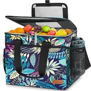 extra large collapsible soft cooler bag,50 cans insulated lunch bag,beach cooler, ice chest, portable travel cooler for work camping sports picnic
