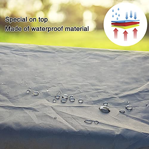 Patio Swing Mosquito Netting - Polyester Mesh Screen with Zipper Opening and roof Waterproof Tent - Rectangle Netting Curtain (Three-Person Chair Size)