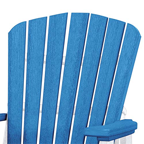 American Furniture Classics Fan Back Swivel Glider, Blue