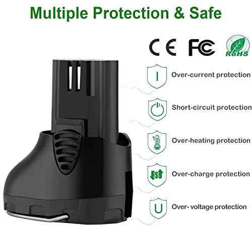 Hanaix 10.8V 3.0Ah Battery Compatible with Dremel 855-02 855-01 8000-01 8001-01 8001-02 Li-ion Replacement for Dremel 10.8v Battery