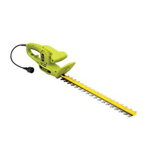 sun joe hj22hte-max electric dual-action hedge trimmer, 22-inch, 3.8 amp, dual-handed safety, green