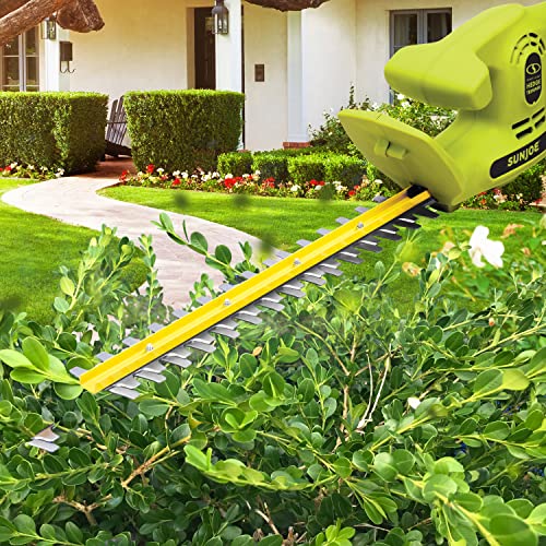 Sun Joe HJ22HTE-MAX Electric Dual-Action Hedge Trimmer, 22-Inch, 3.8 AMP, Dual-Handed Safety, Green