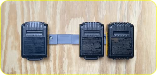 Battery Holder for 4x 20V Dewalt Batteries | 20V Battery Holder Dewalt | Battery Storage for Dewalt | Wall Mount for Dewalt 20V Batteries