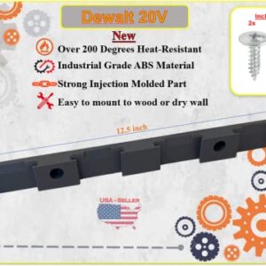 Battery Holder for 4x 20V Dewalt Batteries | 20V Battery Holder Dewalt | Battery Storage for Dewalt | Wall Mount for Dewalt 20V Batteries