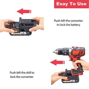 Adapter Converter for Ridgid AEG 18V Hyper li-ion to Milwaukee M18 48-11-1860 18V Li-ion Power Tool Battery