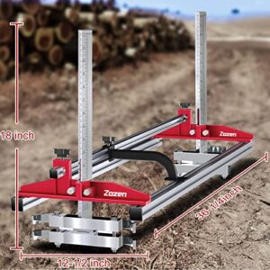 Zozen Chainsaw Mill, Sawmill - Saw Mill Portable Sawmill, Can be Assembled into 3 sizes for Independent Use, Suitable for 14-36inch, A Flexible Cutting Guide System for Builders and Woodworker.