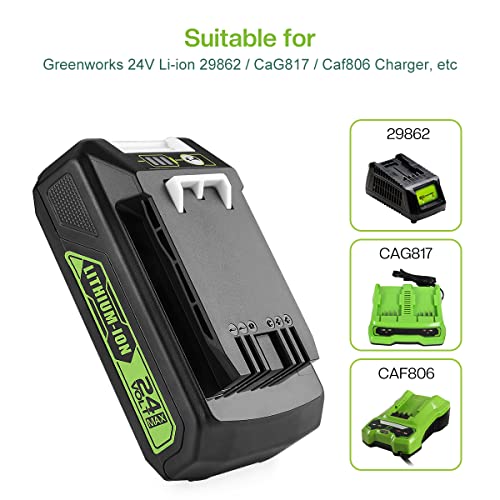 ANTRobut 24V 3.0Ah Replacement for Greenworks 24V Battery 29842 29852 BAG708 BAG711 Compatible with Greenworks 24V Cordless Tools 20352 22232 2508302