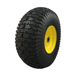 MARASTAR 21427 15x6.00-6 Front Tire Assembly Replacement compatible with John Deere Riding Mowers - Turf Saver Tread