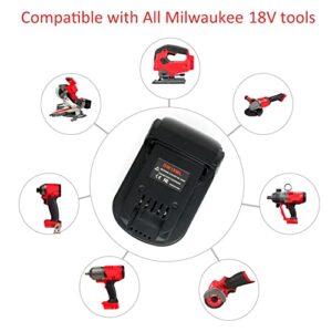 DW18ML Battery Adapter Convert Dewalt 20V Battery to Milwaukee 18V Battery, Compatible with All Milwakee 18V Tools (Battery not Included)