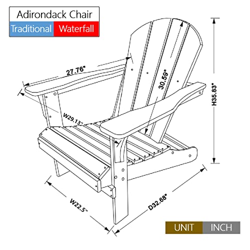 kevinplus Adirondack Chair Set of 2 & Side Table, Modern HDPE Resin Composite Adirondack Chairs for Adult, Weather Resistant for Outdoor Fire Pit Patio Garden Campfire Backyard Beach Pool, White