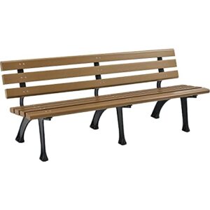 global industrial park bench with backrest, 6’l, tan