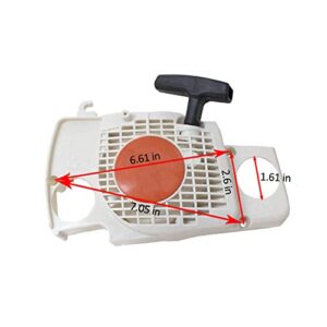 Poweka Recoil Pull Starter, Start Handle Fit for Stihl Ms170 Ms180 Ms180c 017 018 Chainsaw Replace 1130 080 2100