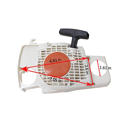 Poweka Recoil Pull Starter, Start Handle Fit for Stihl Ms170 Ms180 Ms180c 017 018 Chainsaw Replace 1130 080 2100