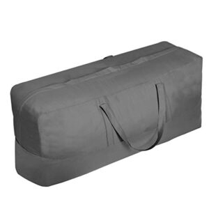 vailge patio cushion storage bag waterproof cushion storage bag 45.5 inch, indoor outdoor cushions storage bag with zipper and handles, dustproof patio furniture cover storage bag -standard,grey