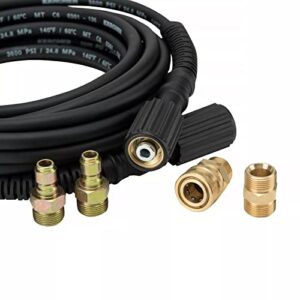 Karcher 25' High Pressure Replacement/Extension Hose for Pressure Washers - 3600 PSI - Adapters Included - Quick Connect/M22