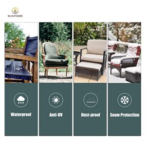 F&J Outdoors Waterproof Patio Chair Cover, Deep Seat Lounge Chair Dining Chair Cover, UV Resistant Eco-Friendly Fabric Outdoor Furniture Cover, 35Wx39Dx35H inch,2Pack