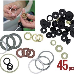 Azi 45pc Complete Home Washer Plumbing Repair Kit Assortment DIY and Professional Repairs – Plumbing Emergencies, Worn Out Washer Replacements