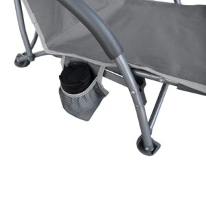 E-Z UP Low Sling Outdoor Folding Chair, Gray