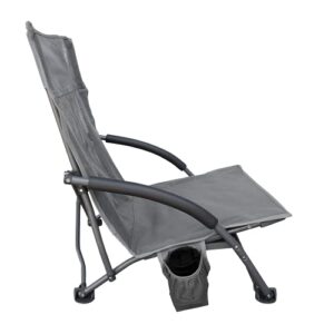 E-Z UP Low Sling Outdoor Folding Chair, Gray