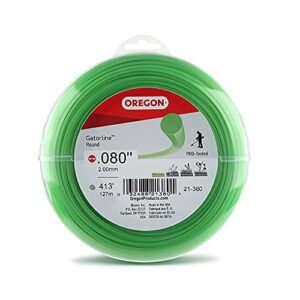 oregon gatorline 1-pound round string trimmer line of .080-inches x 413-feet – fits most trimmer types (21-380),green