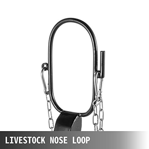 VEVOR Livestock Stand Steel Gate Attachment Nose Loop Headpiece, 9.8inch Height and Trimming Stand 5.9inch Length Adjustable, Nose Loop Goat Trimming Stands, Sheep Shearing Stand, for Sheep & Goats