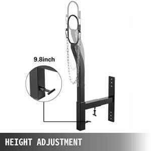 VEVOR Livestock Stand Steel Gate Attachment Nose Loop Headpiece, 9.8inch Height and Trimming Stand 5.9inch Length Adjustable, Nose Loop Goat Trimming Stands, Sheep Shearing Stand, for Sheep & Goats