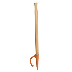 OAOLOWF 60" Log Peavy - Cant Hook - Peavey Point - 60" Heavy Logging Tool Log Roller Tool Hard Wood Handle - Retractable 16 Inch Opening Felling Log Roller Tool