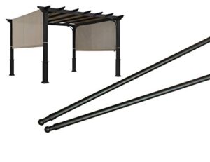 alisun length adjustable weight rods/pull tubes for pergola canopy (2 rods included, from 77 inches to 146 inches)