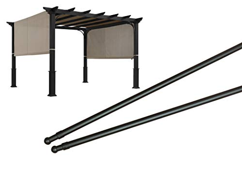 ALISUN Length Adjustable Weight Rods/Pull Tubes for Pergola Canopy (2 Rods Included, from 77 inches to 146 inches)