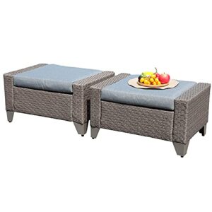 sunsitt patio furniture ottoman outdoor wicker footstool with waterproof furniture cover