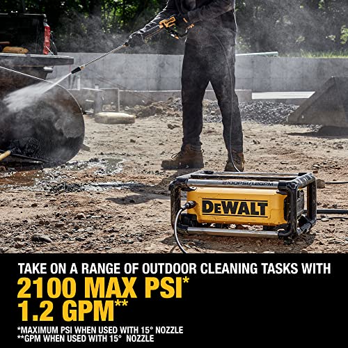 DEWALT Electric Pressure Washer, 2100 PSI, Jobsite Power Washer (DWPW2100)