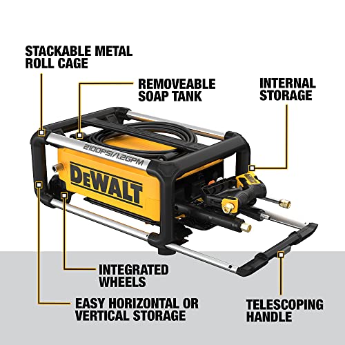 DEWALT Electric Pressure Washer, 2100 PSI, Jobsite Power Washer (DWPW2100)