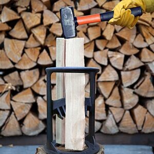 MARVOWARE Heavy Duty Wood Splitter, Cast Iron Manual Log Splitter, No Sharp Edge, Firewood Splitter, Enhanced Structure and Weight, Kindling Splitter, Wood Splitter