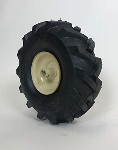 11 x 4.00 X 4 Tractor Tread Tire & Rim with 3/4 Inch Hub - Craftsman & Troy-Bilt Tiller Replacement Wheel