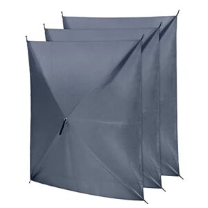 pamapic wind screen panel, weatherproof, uv proof and waterproof screen tent wind panels (3 pack) – gray