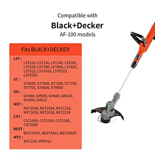 Generep Weed Eater String Trimmer Line - Compatible with Black and Decker String Trimmer/Edger, AF-100, 4-Pack