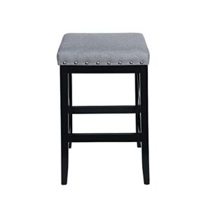 Great Deal Furniture Blair Contemporary Farmhouse Upholstered Fabric Barstools (Set of 2)