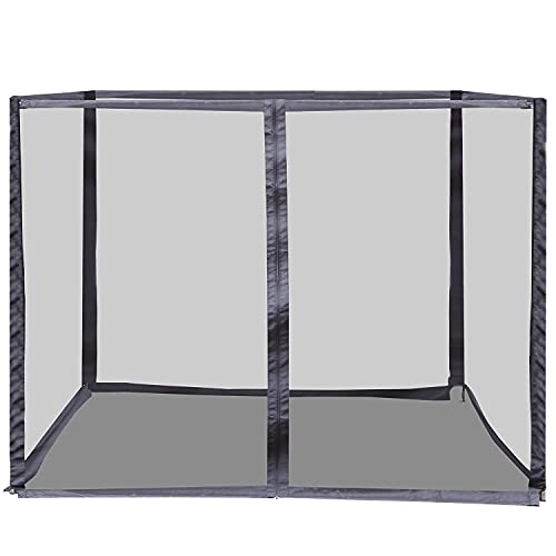 10'x10' Gazebo Canopy Replacement Netting,Mesh Screen Netting Sidewalls with Zipper for Patio Gazebo Canopy Tent(Screen Sidewalls ONLY)