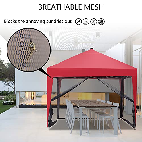 10'x10' Gazebo Canopy Replacement Netting,Mesh Screen Netting Sidewalls with Zipper for Patio Gazebo Canopy Tent(Screen Sidewalls ONLY)