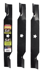 maxpower 561747b 3 blade set for many 54 in. cut craftsman, husqvarna, poulan mowers replaces oem #’s 187256 and 532187256
